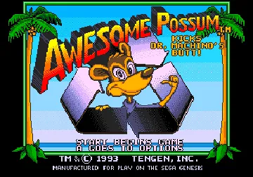 Awesome Possum Kicks Dr Machino's Butt! (USA) (Beta) screen shot title